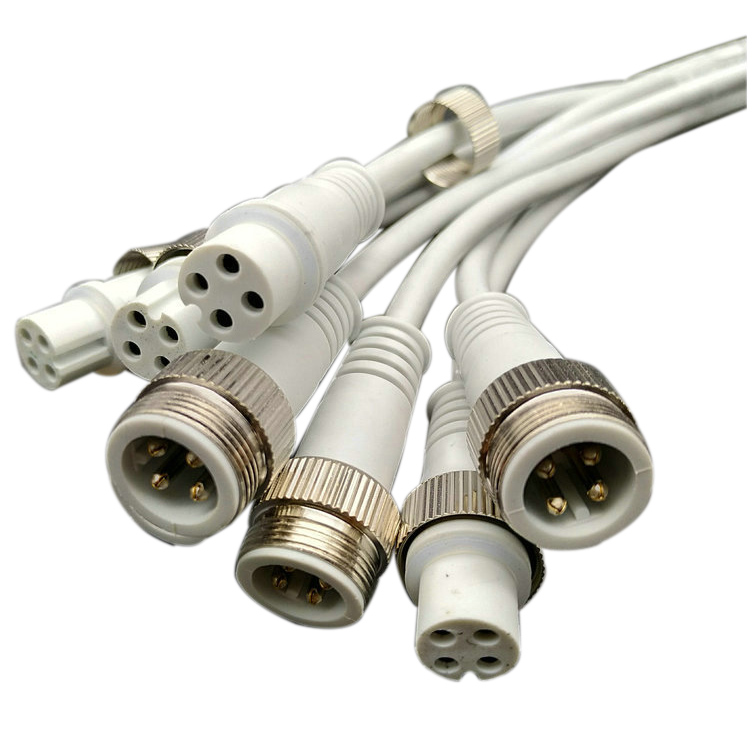 4PIN White Copper Screw Waterproof Transparent Waterproof Male And Female Plug Terminal Connector 4PIN White Copper Screw Waterproof Transparent Waterproof Male And Female Plug Terminal Connector